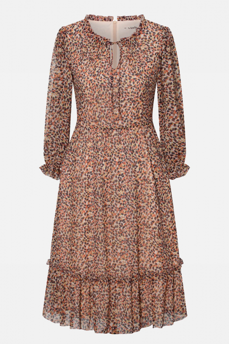 Rochie 840 imprimat maro Viada [3]