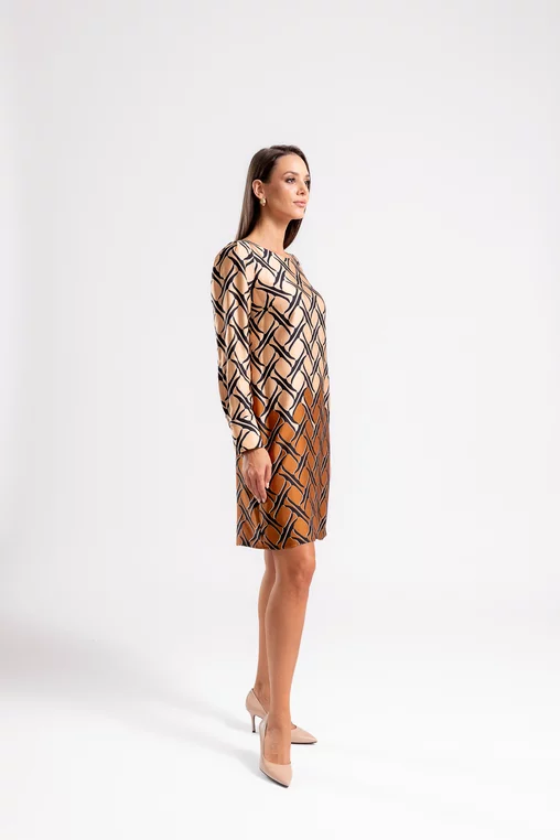 Rochie 8472 imp vascoza Caramel [4]
