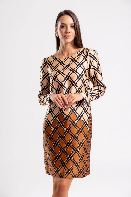 Rochie 8472 imp vascoza Caramel [6]