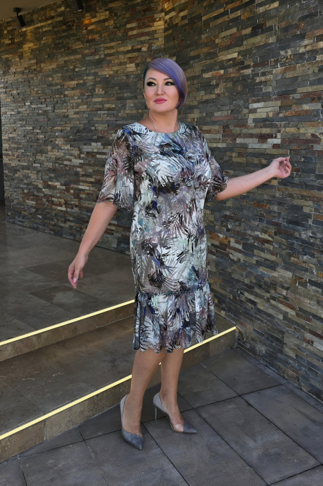 Rochie 904 imprimata verde Viada [2]