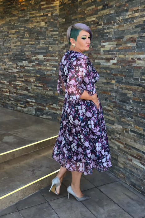 Rochie 909 inflorata mov Viada [6]