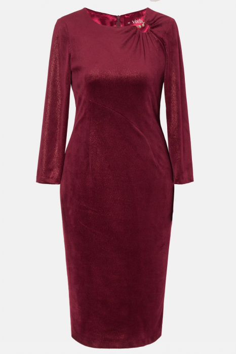 Rochie 958 bordo catifea Viada 50 [4]