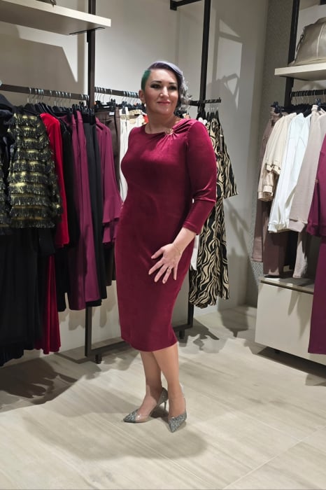 Rochie 958 bordo catifea Viada