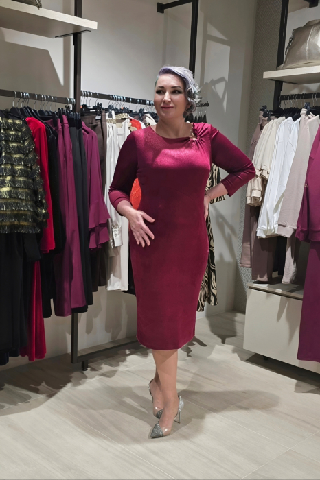 Rochie 958 bordo catifea Viada 50 [2]