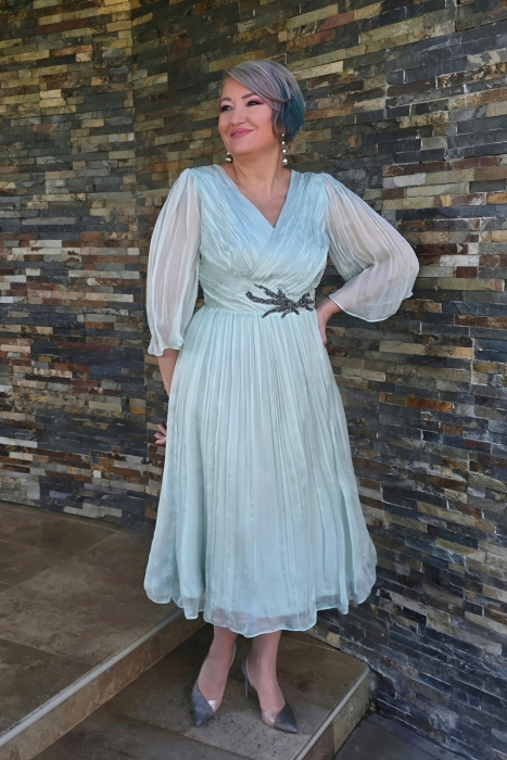 Rochie 995 matase naturala menta Viada [2]