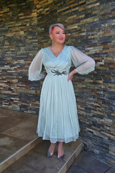 Rochie 995 matase naturala menta Viada [3]