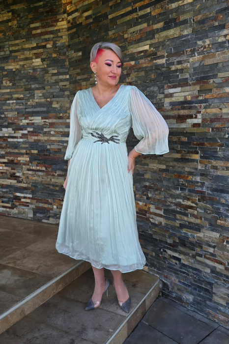 Rochie 995 matase naturala menta Viada [4]