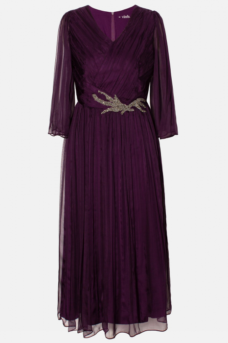 Rochie 995 matase naturala mov Viada [3]