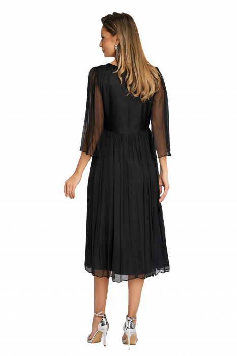 Rochie 995 matase naturala neagra Viada [2]