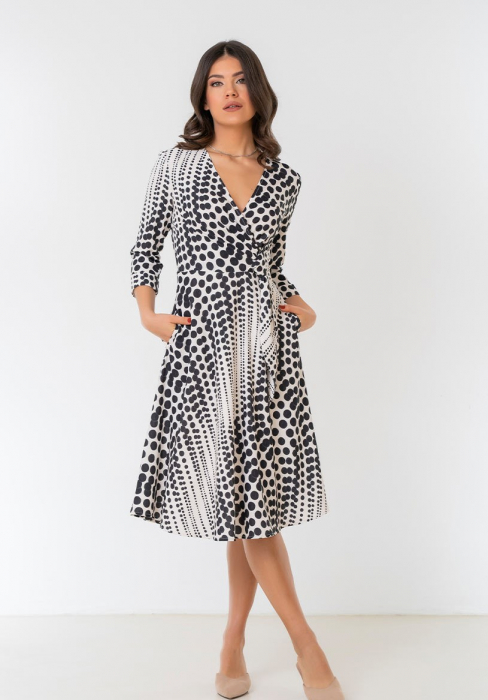 Rochie Anisia alb negru Hermosa [2]