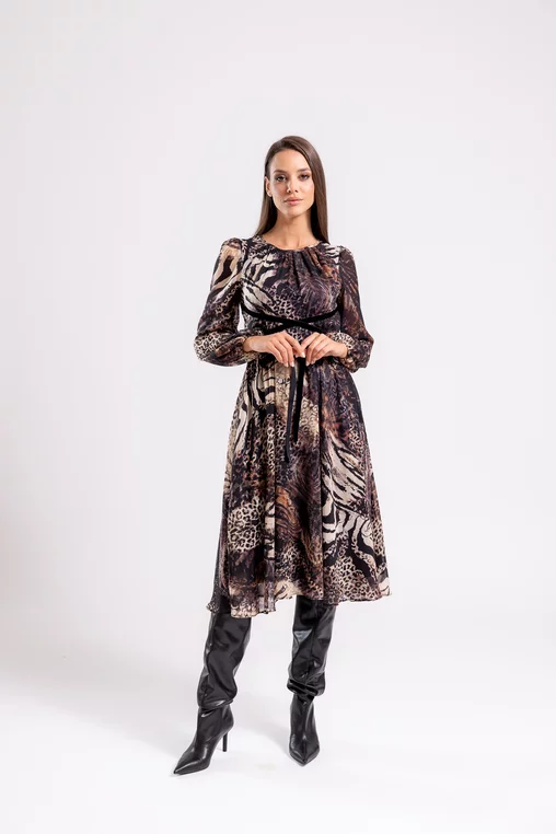 Rochie C8464 animal print Caramel [2]