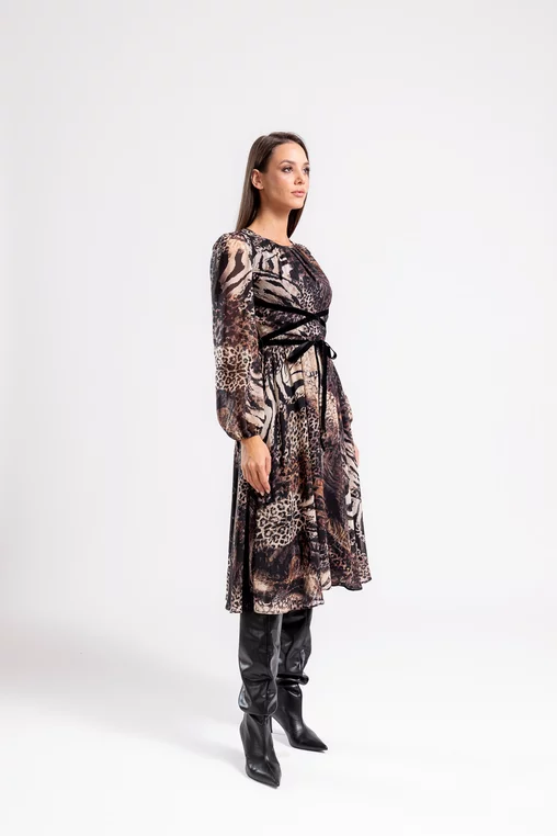 Rochie C8464 animal print Caramel [3]