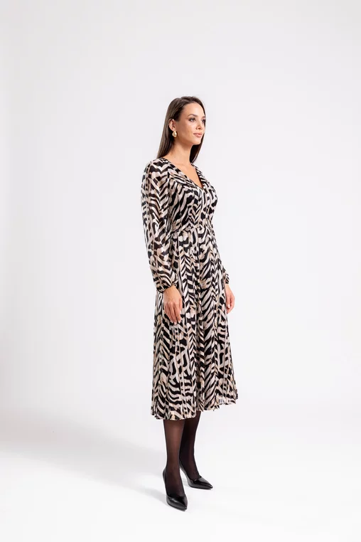Rochie C8468 animal print Caramel [2]