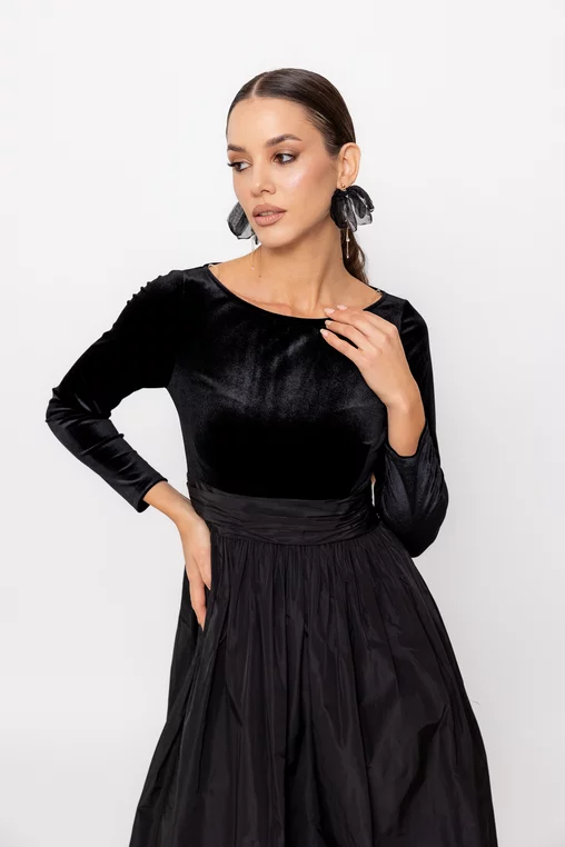 Rochie C8479 neagra Caramel [3]