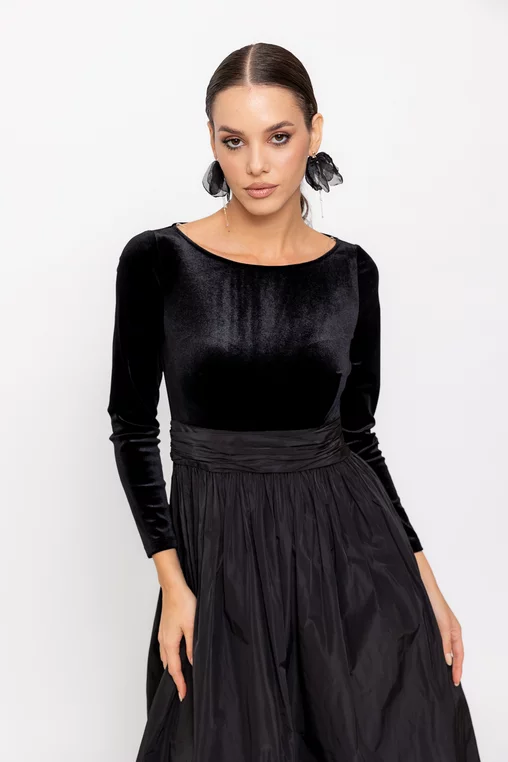 Rochie C8479 neagra Caramel [4]