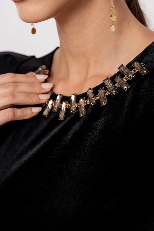 Rochie C8480 neagra Caramel [3]