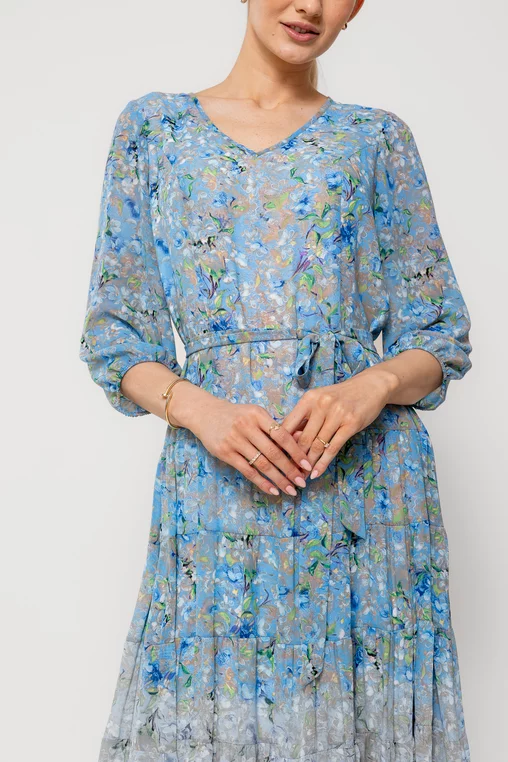 Rochie C8514 inflorata blue Caramel [7]