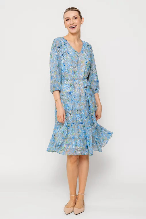 Rochie C8514 inflorata blue Caramel [3]