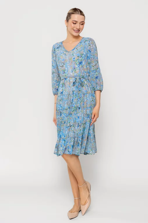 Rochie C8514 inflorata blue Caramel [2]