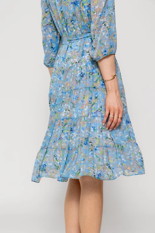 Rochie C8514 inflorata blue Caramel [6]