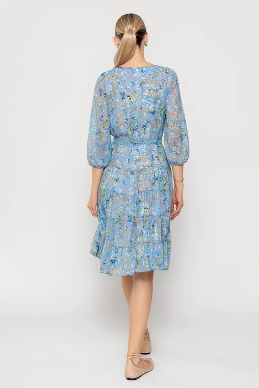 Rochie C8514 inflorata blue Caramel [5]