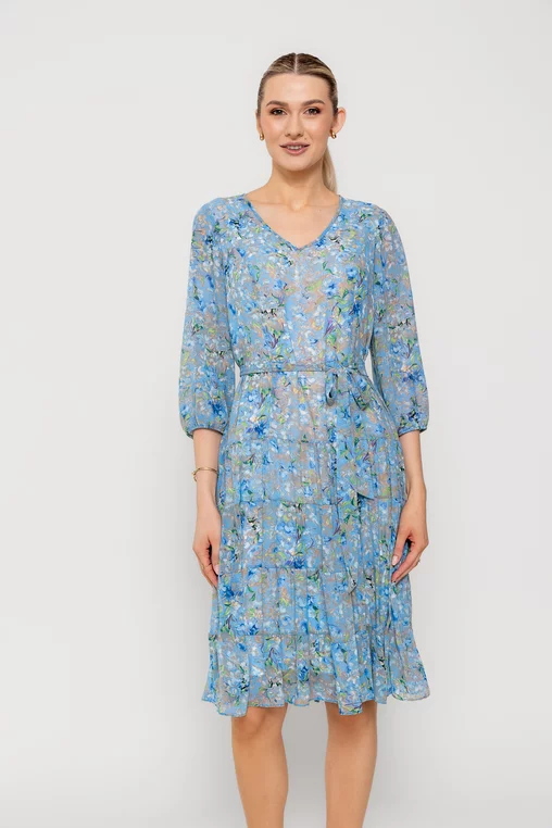 Rochie C8514 inflorata blue Caramel [4]