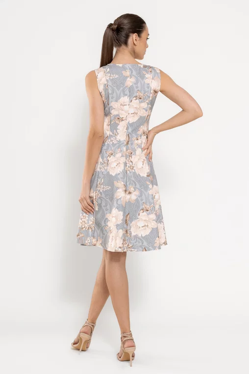 Rochie C8527 inflorata Caramel [6]