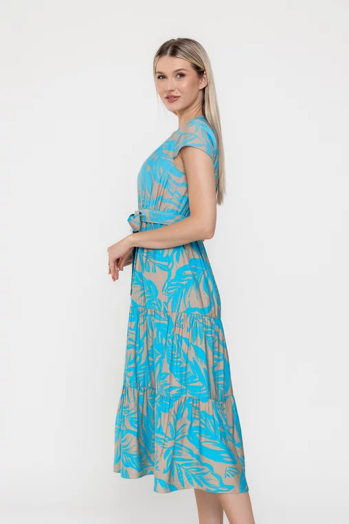 Rochie C8536 vascoza blu Caramel [4]