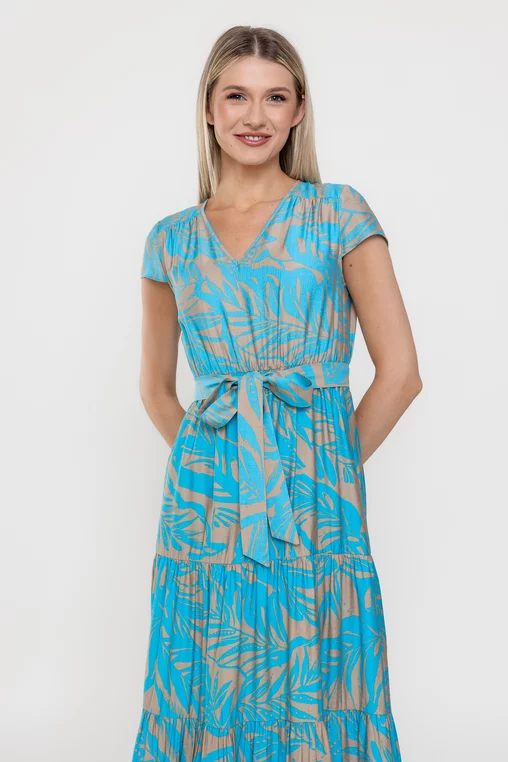 Rochie C8536 vascoza blu Caramel [5]