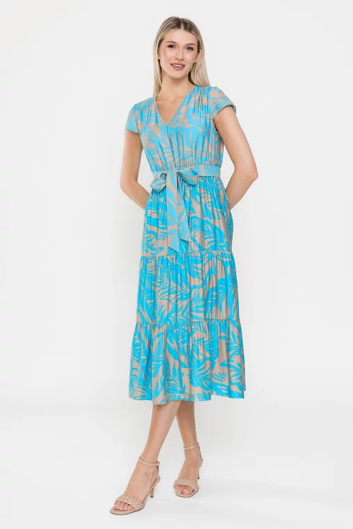 Rochie C8536 vascoza blu Caramel [3]