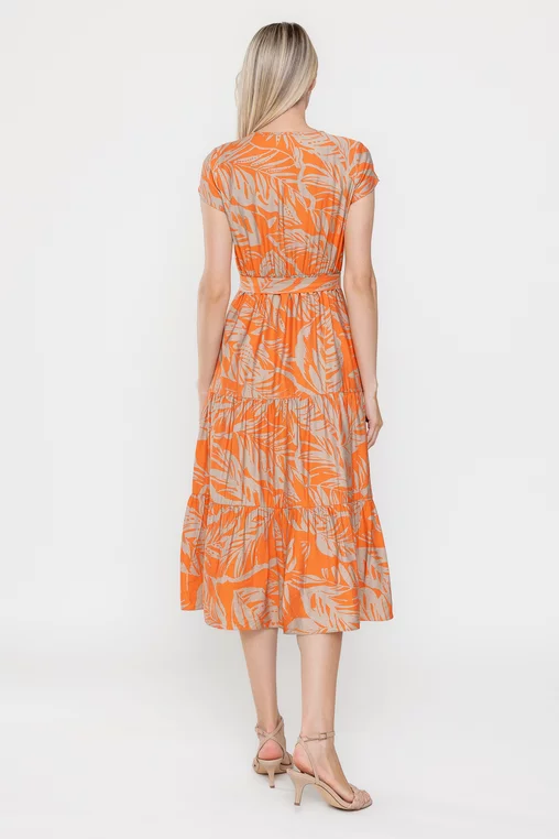 Rochie C8536 vascoza orange Caramel [5]