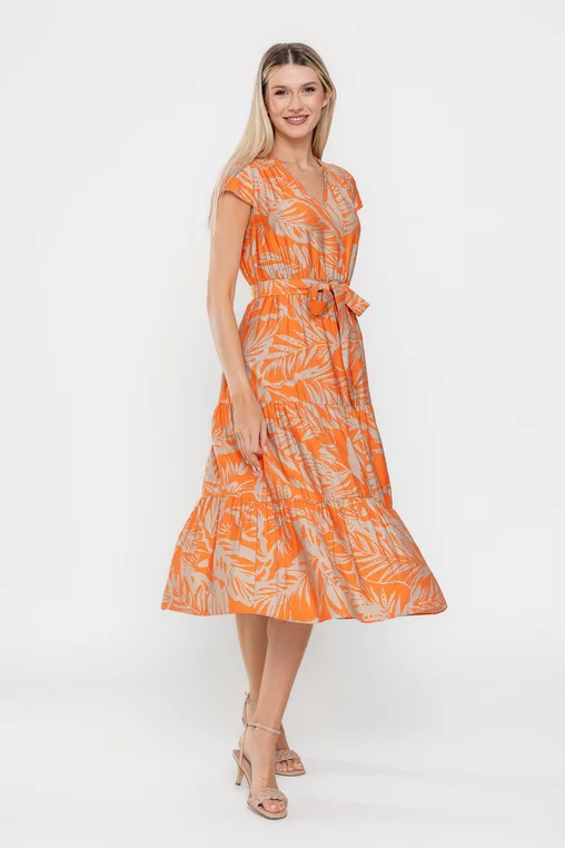 Rochie C8536 vascoza orange Caramel [4]