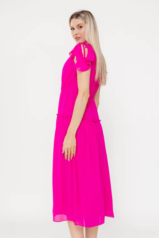 Rochie C8540 voal fuxia Caramel [3]