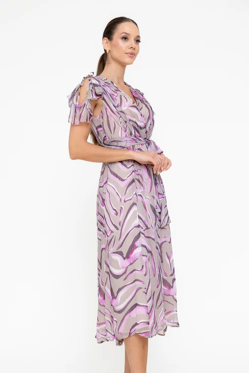 Rochie C8545 imprimata Caramel [2]