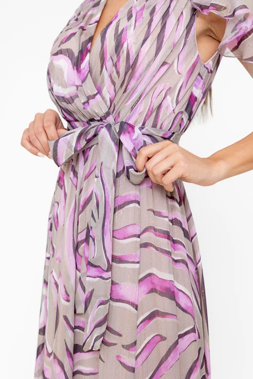 Rochie C8545 imprimata Caramel [5]