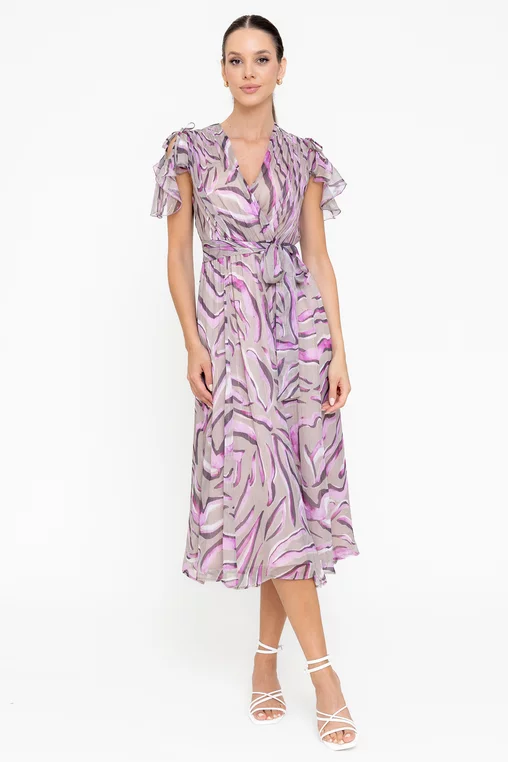 Rochie C8545 imprimata Caramel [4]