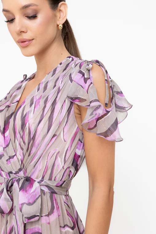 Rochie C8545 imprimata Caramel [6]