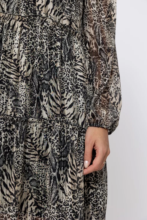 Rochie C8602 voal imp Caramel [7]