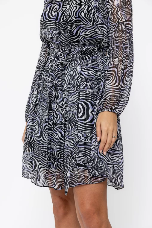 Rochie C8605 voal imp Caramel [4]