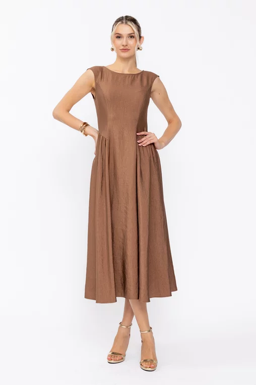 Rochie C8631 maro Caramel [2]