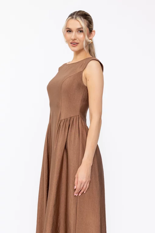 Rochie C8631 maro Caramel [5]