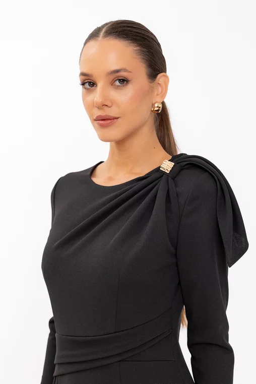 Rochie C8646 neagra Caramel [3]