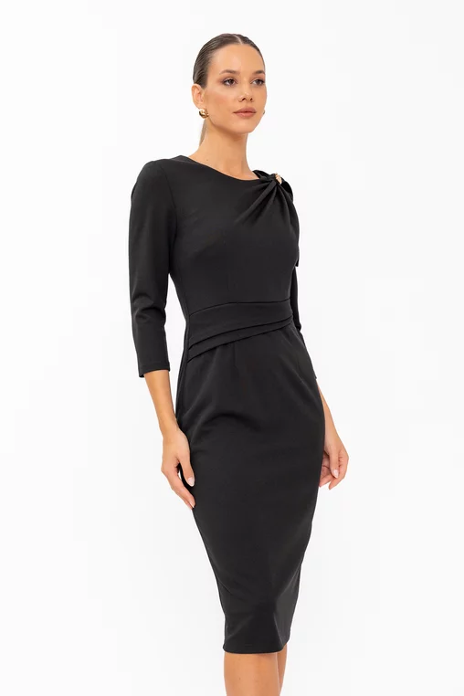 Rochie C8646 neagra Caramel [2]