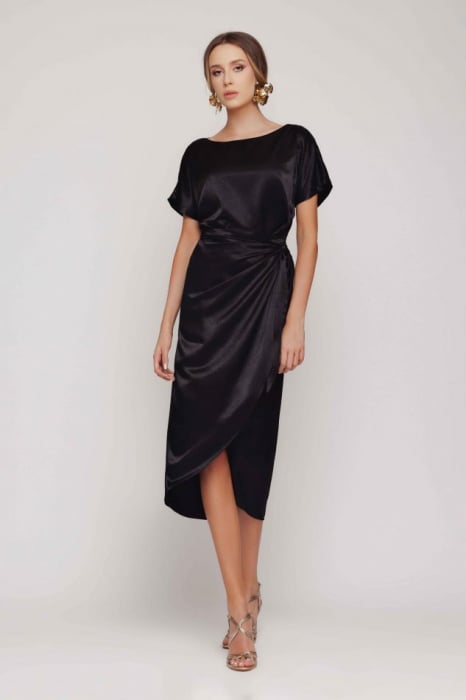 Rochie EV1MZ4208 petrecuta neagra Mizar