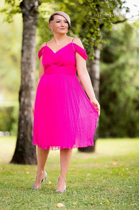 Rochie fucsia m nat Ginette