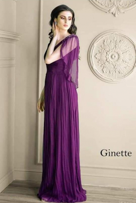 Rochie lunga 518 mov ginette