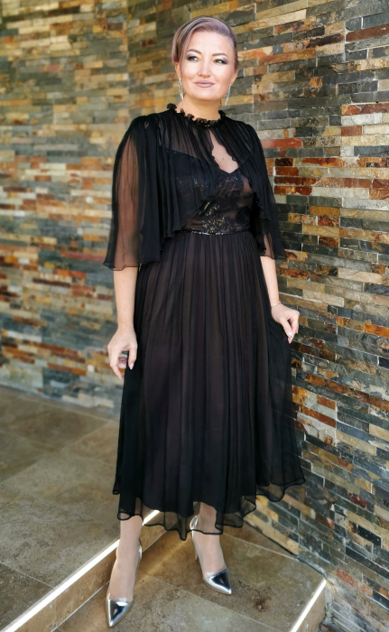Rochie m.nat neagra leonard collection