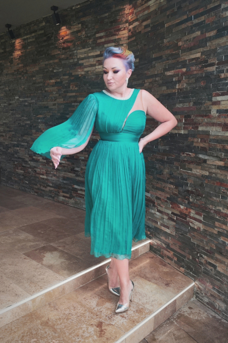 Rochie M5071/T68 verde Ginette [3]