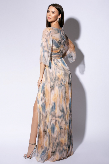 Rochie M5112 matase naturala imp Ginette [3]