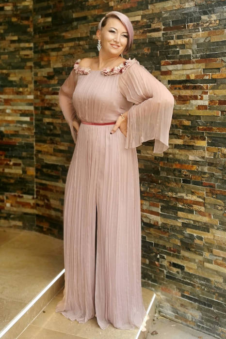 Rochie nude matase nat ginette